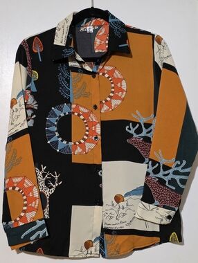 TEMU Artist Gallery Button-Up Shirt